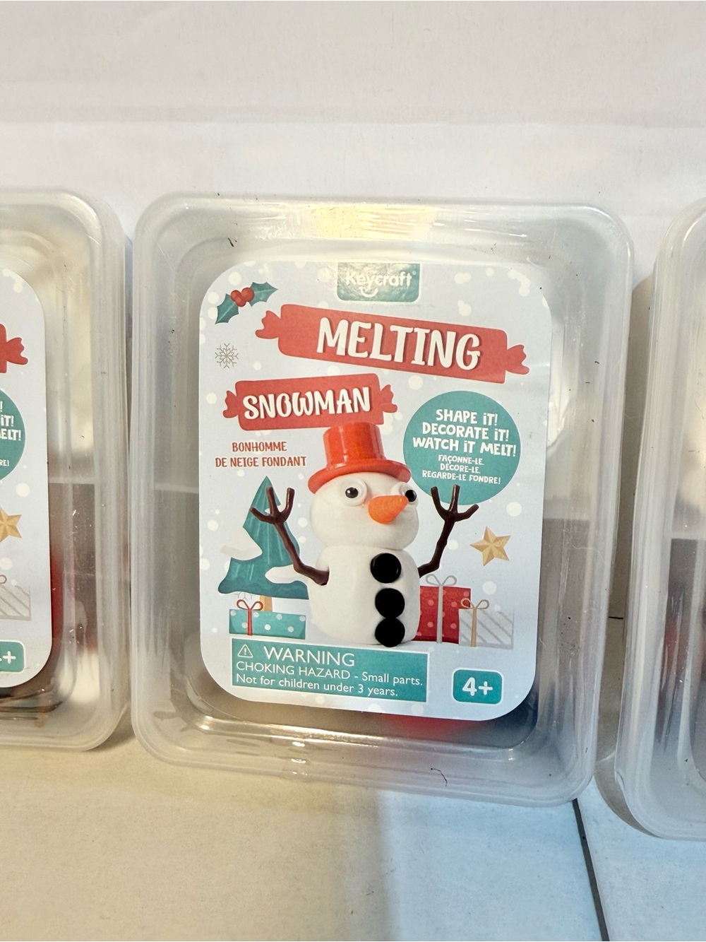 Melting Snowman Putty Slime Kit: Reusable Winter Stocking Stuffer keycraft (3) - Picture 4 of 6